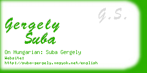 gergely suba business card